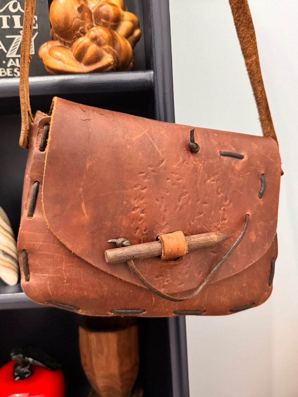 Vintage Leather Cross Body Purse
